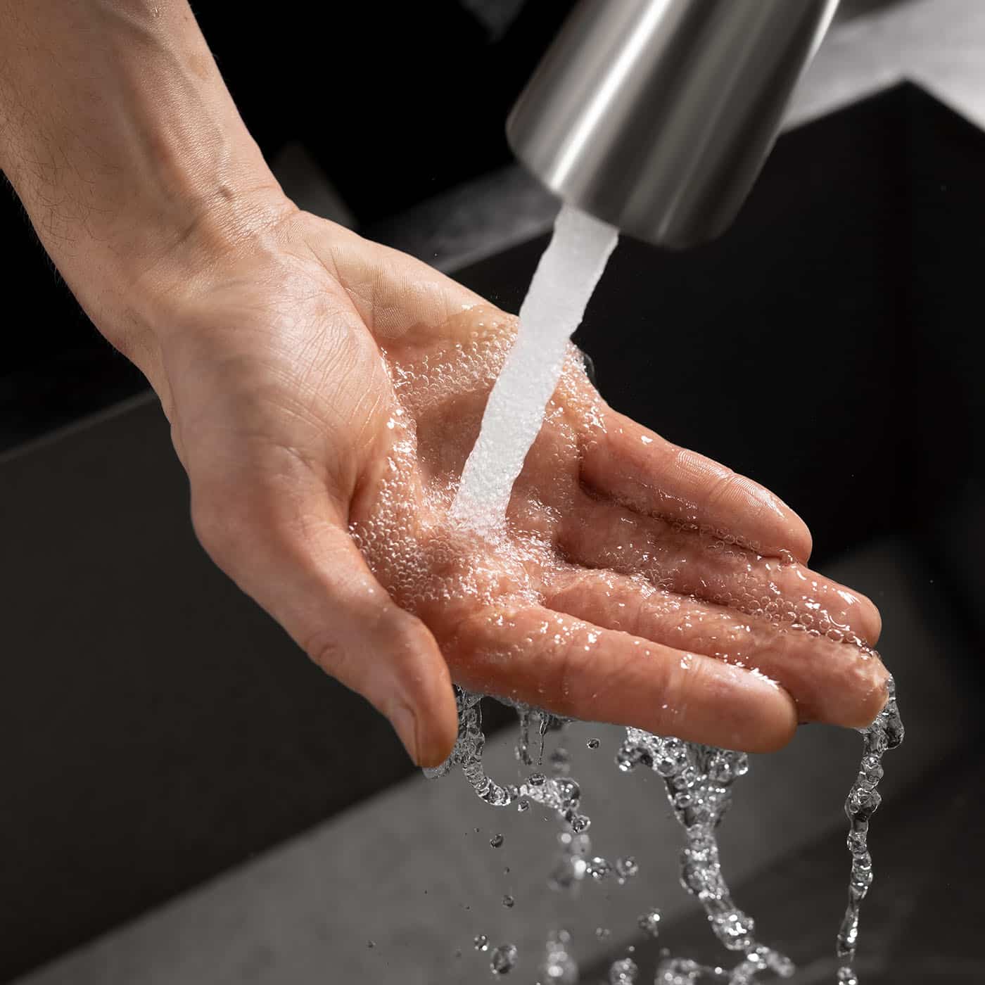 Water Treatment for Housing 2 close up hygienic hand washing