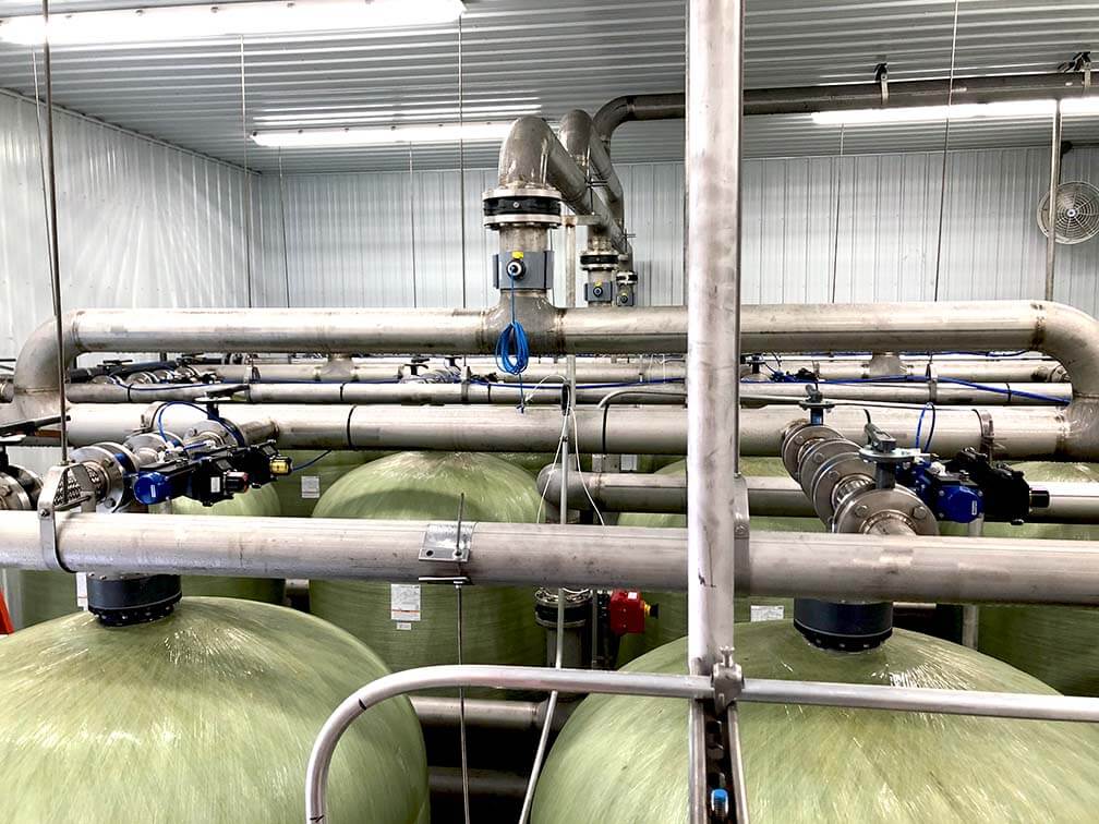 custom industrial water softener plumbing