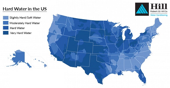Water Treatment For Housing Robert B Hill Co Hard Water Us Map 
