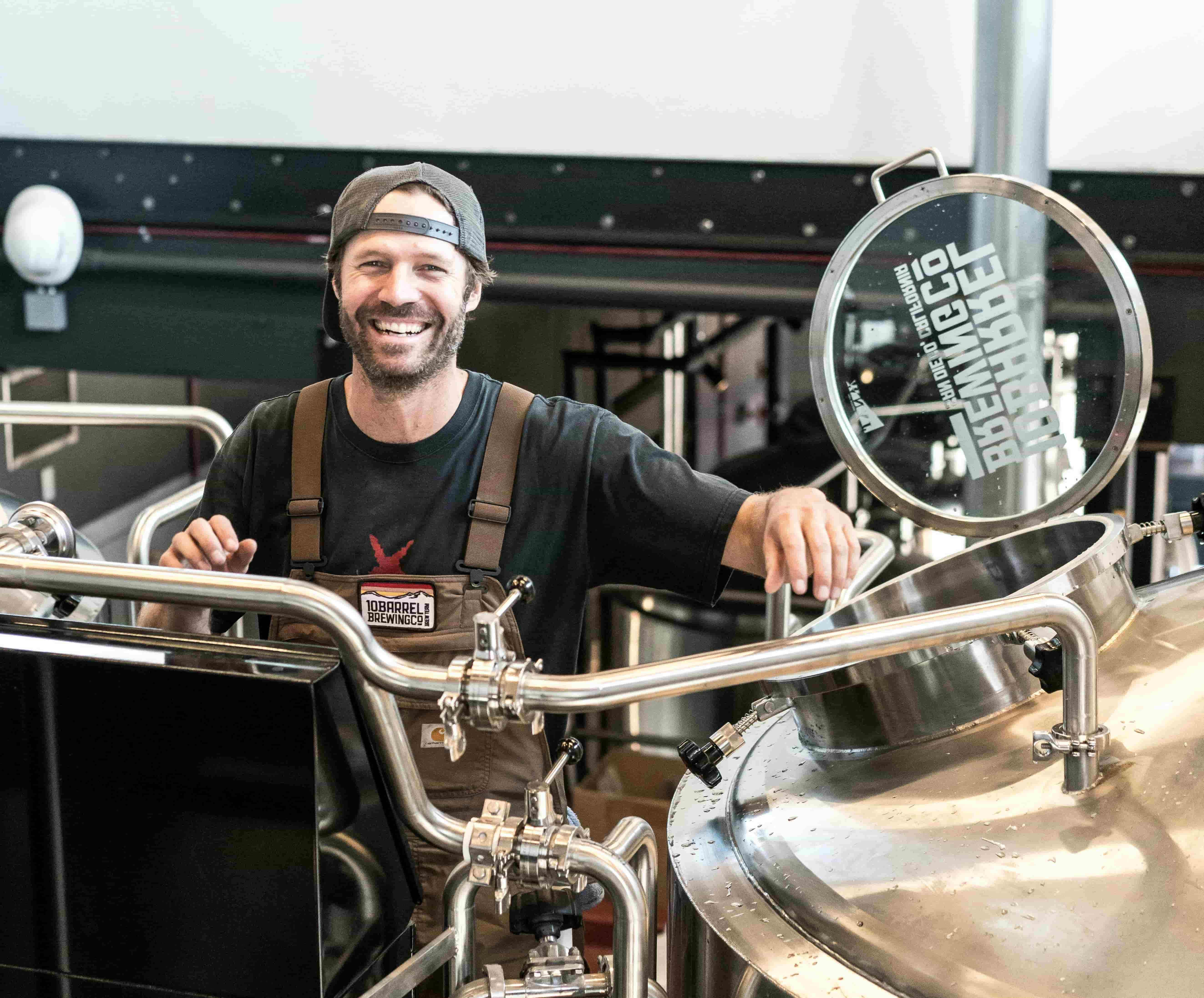 A man in a brewery